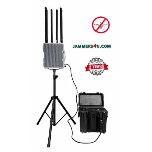 Outdoor Portable Anti-Drone UAVs RC FPV GPS Jammer up to 3000m